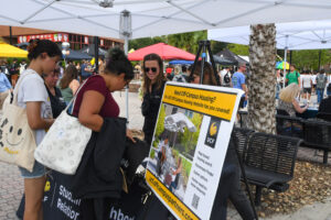 Staff presenting at the Off-Campus Housing Fair.