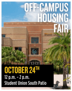 Off Campus Housing Fair, October 24th, 12pm
